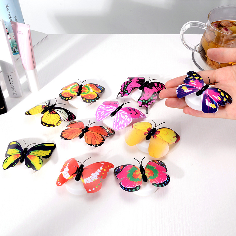 LED night light wall sconce, creative butterfly design, LED accent light, random base color