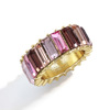 Metal gemstone ring, jewelry, fashionable accessory, European style, wholesale