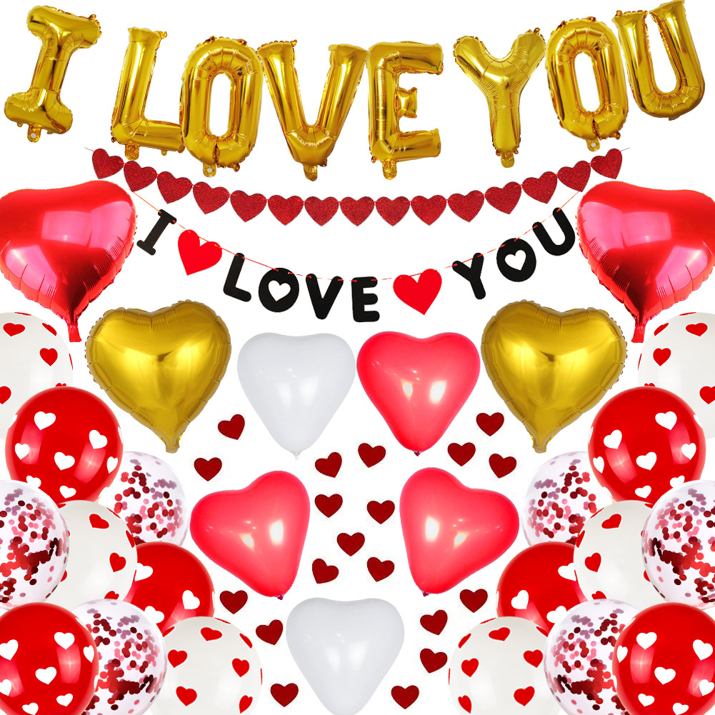 Suministros de decoración para bodas y fiestas de compromiso, globos de aluminio color oro rosa de 16 pulgadas con estampado de corazón, globos de látex para celebración de bodas