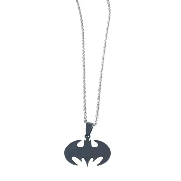 Titanium Steel Stainless Steel Pendant Necklace Keychain Necklace Simple Cross-Border Foreign Trade Men's Black Bat Jewelry Accessories