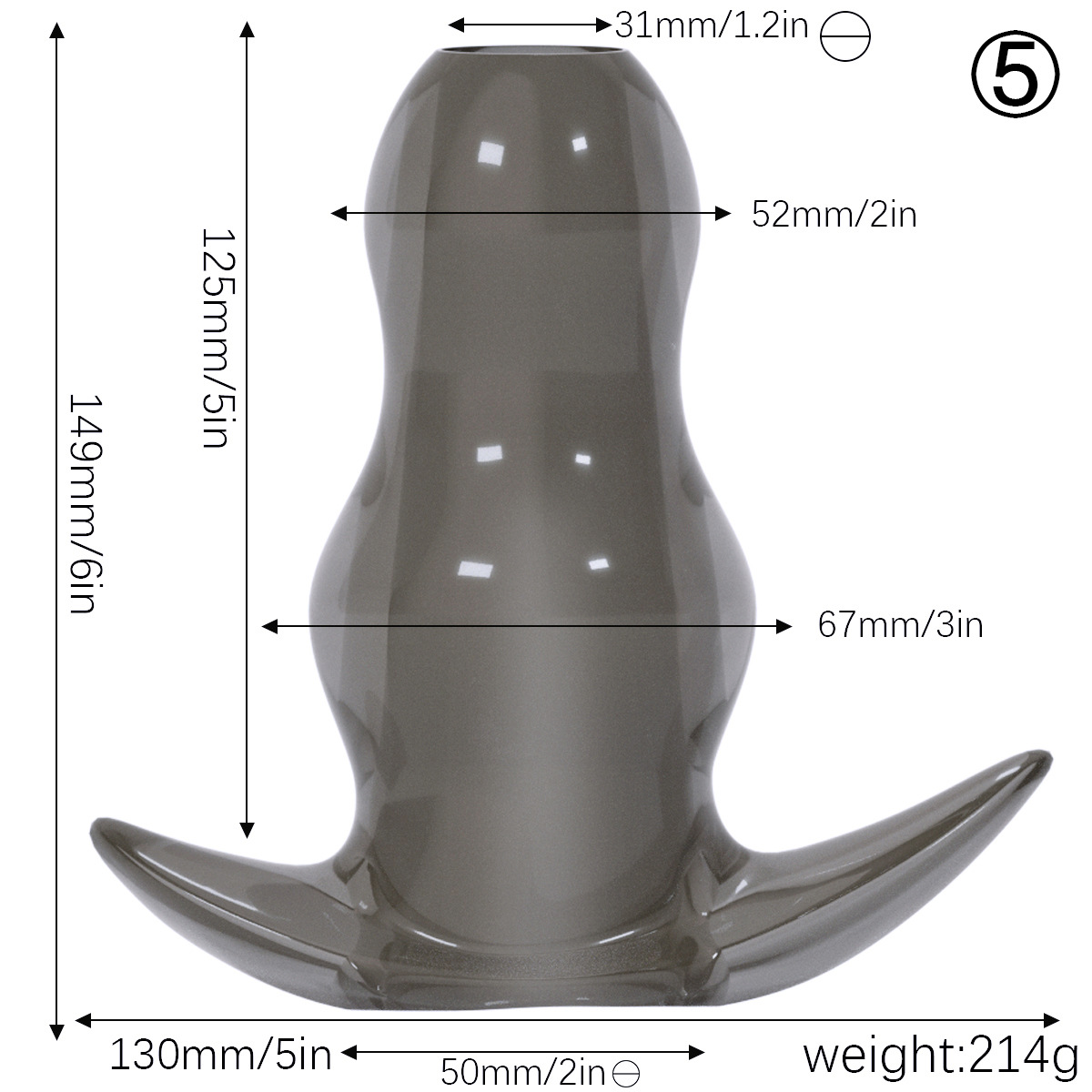 Transparent Black No.5-XL