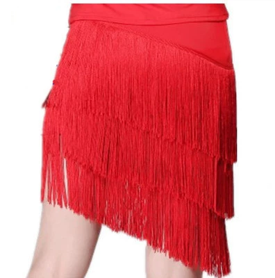 Red three-layer diagonal skirt (single skirt)