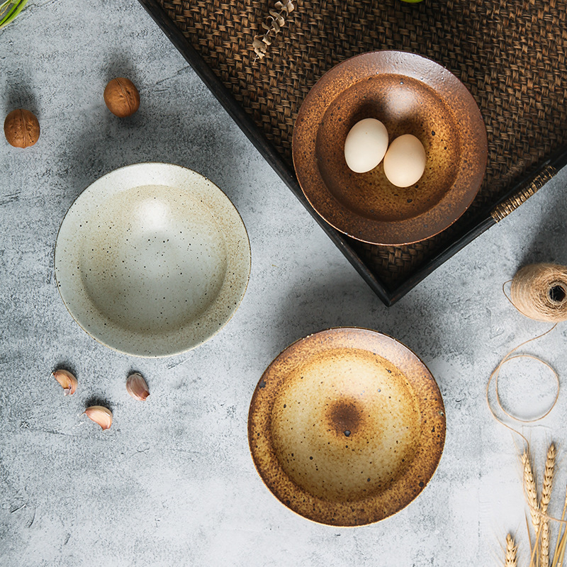 Food bloggers recommend one person in Japan to eat winter nutrition porridge retro coarse ceramic noodle bowl straw hat bamboo hat soil Bowl Food bloggers recommend one person in Japan to eat winter nutrition porridge retro coarse ceramic noodle bowl straw hat bamboo hat soil Bowl
