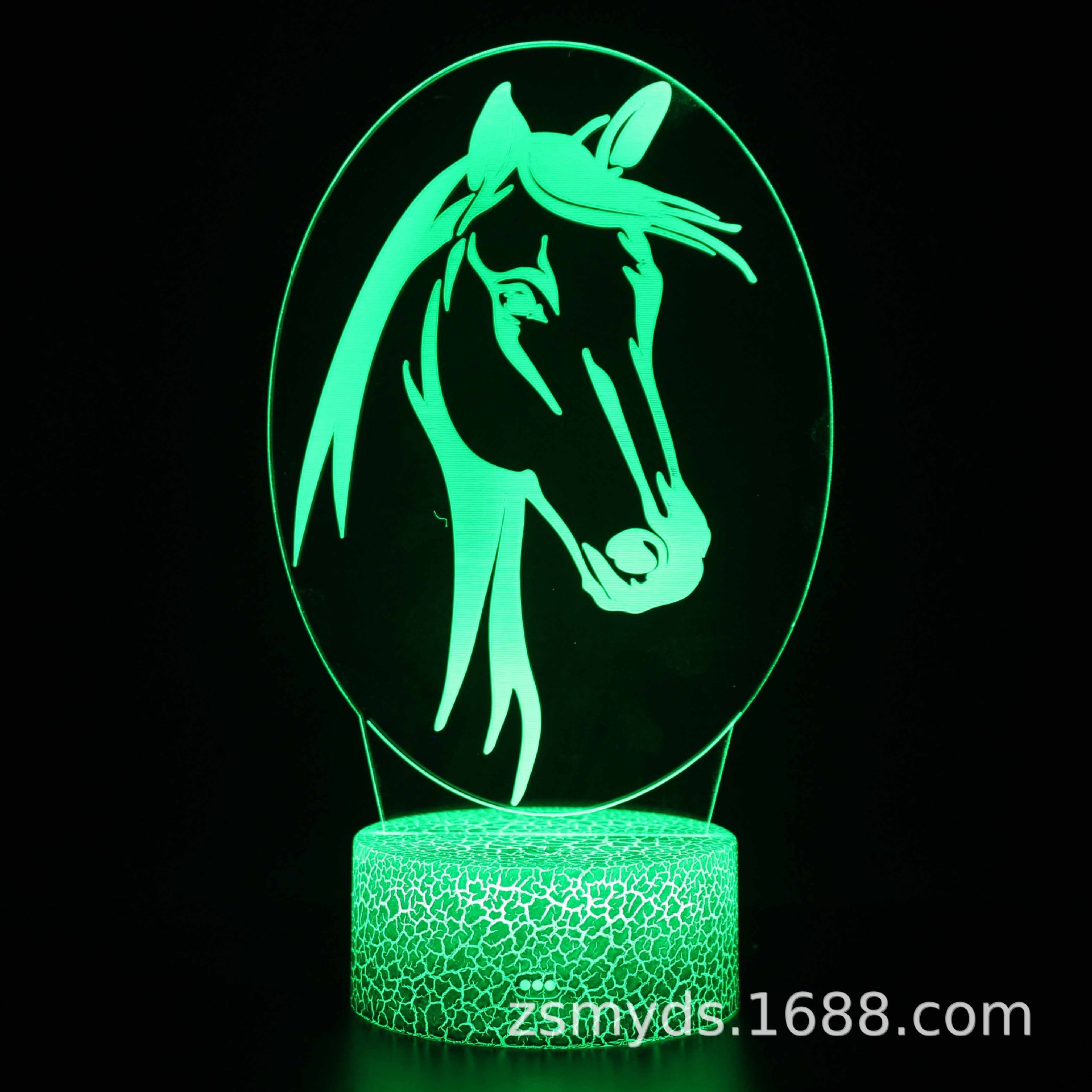 Cruz-frontera dedicado serie de caballos 3D lámpara de modelado de luz nocturna LED lámpara de ilusión estéreo visual lámpara de mesa de noche USB