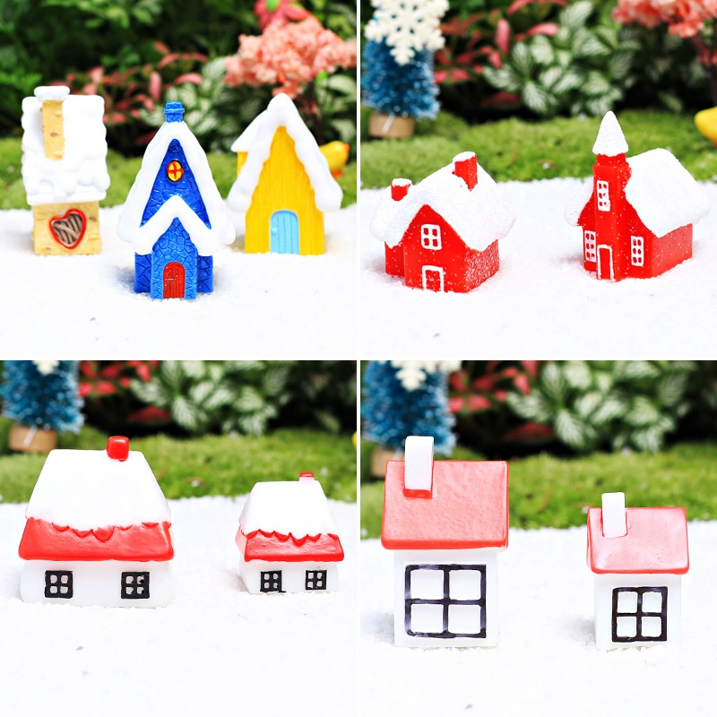 Рождественский дом из мха сочный микропейзаж DIY материал горшок Садоводство зеленое растение Цветочные украшения