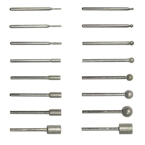 Diamond grinding ball cylindrical 3mm handle fine sand jade stone engraving grinding and polishing tool