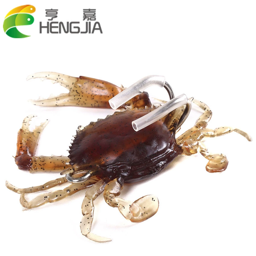 Мягкая приманка (Hengjia) краб, тонущая приманка для зимней рыбалки, 8–10 см 19–30 г, без дна с крючком
