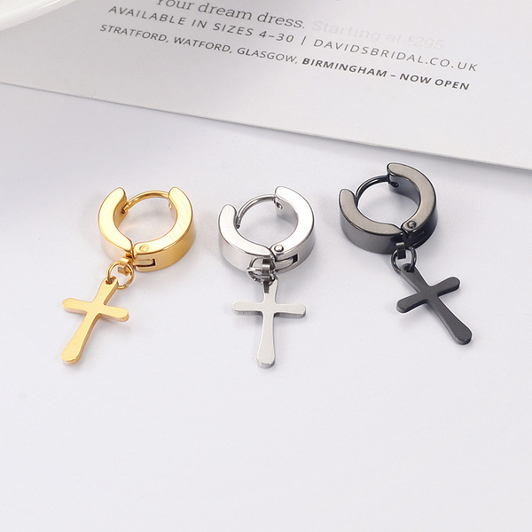 earrings stainless steel hip-hop style