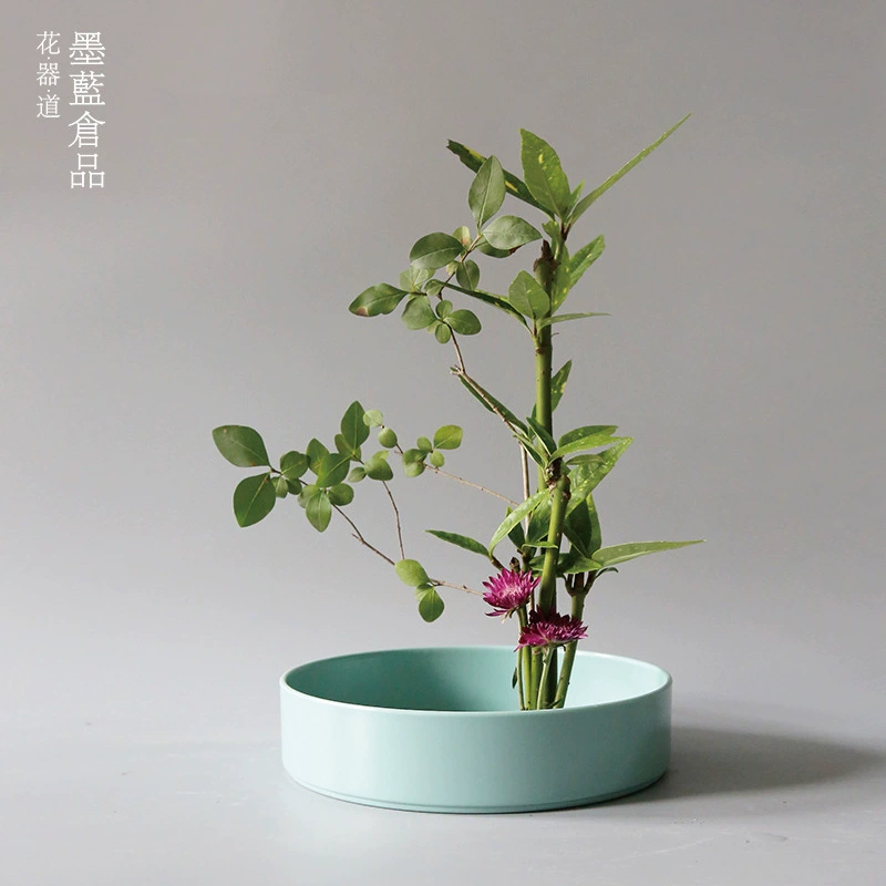 [Пластик] Водяная тарелка круглая цветочная композиция посуда