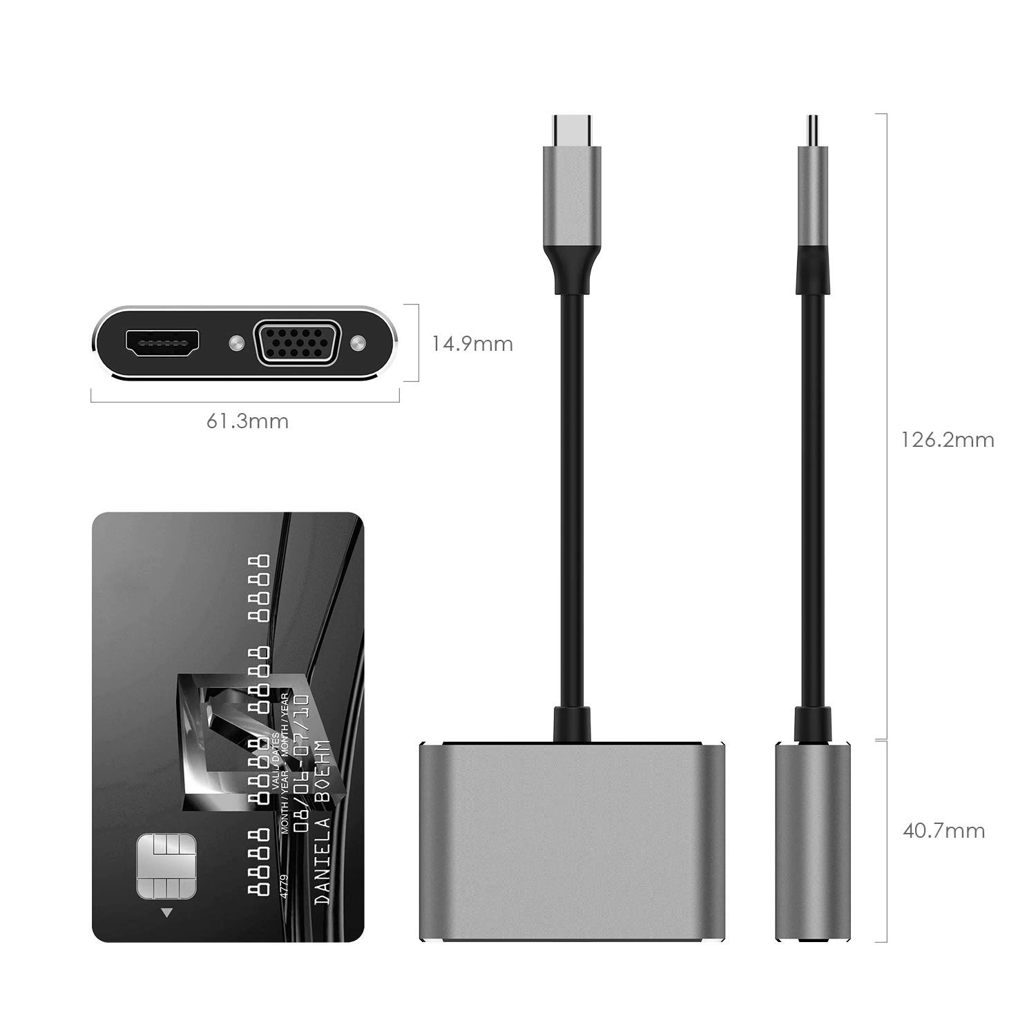 [type-c в hdmi vga 2 в 1 кабель для подключения монитора, адаптер для Mac, док-станция для ноутбука]