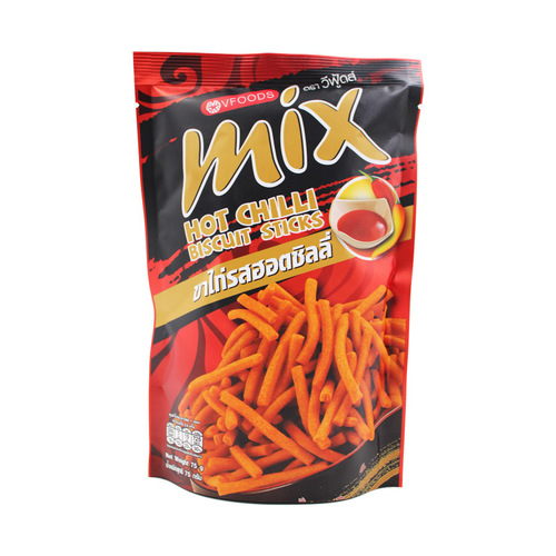 Thailand imported VFOODSMIX Crispy Strips 75g Original/Spicy/Chicken Flavor Mimi Shrimp Puffs Snack