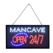 厂家促销 发光字 标识牌 LED发光广告牌 Man Cave Open 24/7