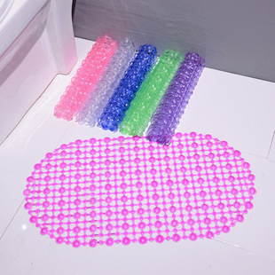 Bathroom shower special suction cup foot mat PVC transparent color water drops bathroom anti-slip mat bathroom floor mat factory price wholesale