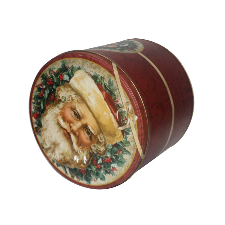 Navidad caja de hojalata, caja de huevo, caja de dulces, galletas de oso, caja de embalaje de galletas, lata grande