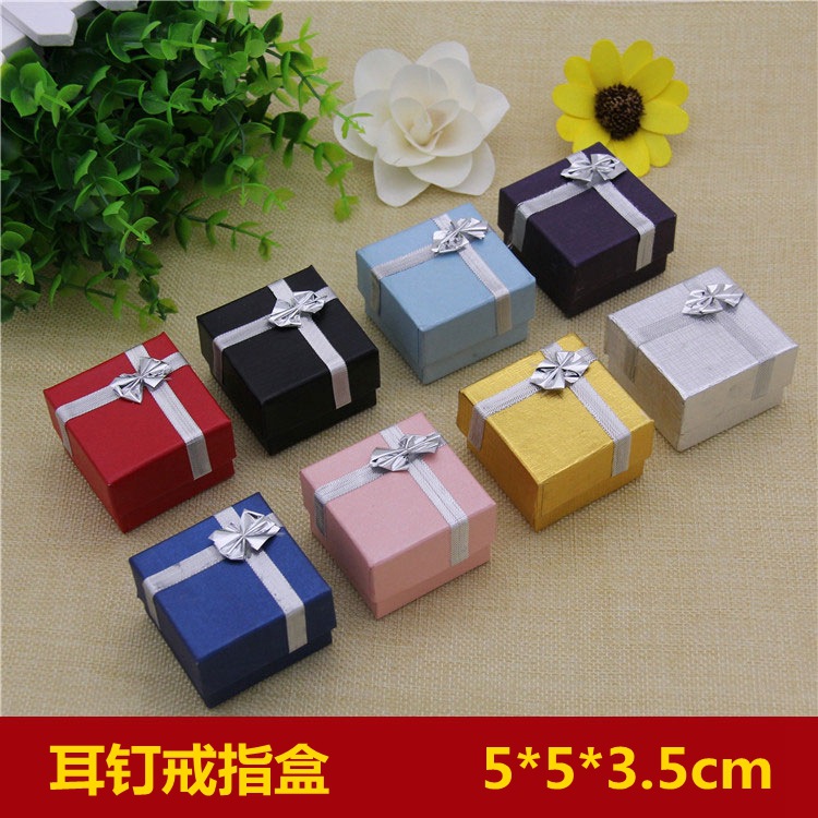 现货批发珠光饰品包装盒天地盖首饰盒耳钉小纸盒戒指盒