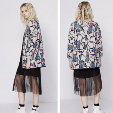 波普风服装印花 服装热转移印花  涤纶面料热升华印花