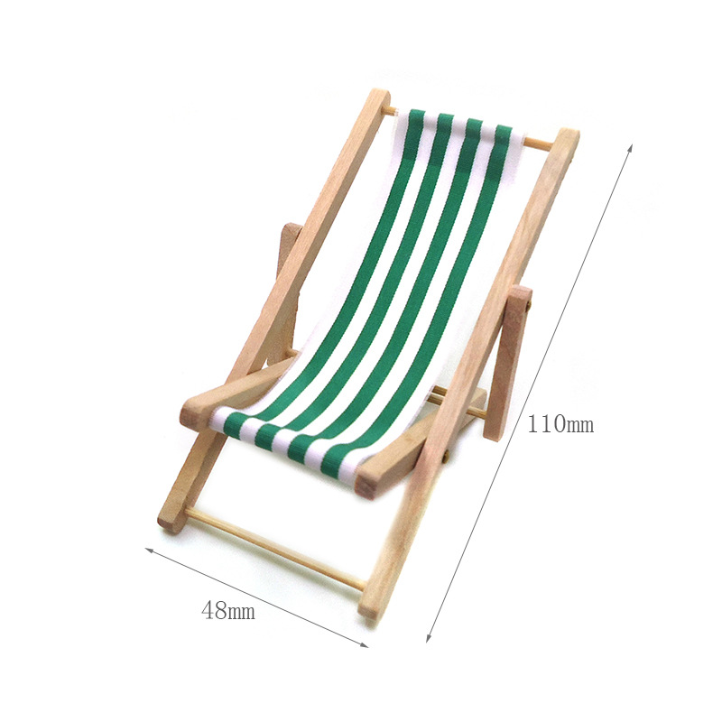 1:12 인형 집 액세서리 인형 집 미니 야외 해변 의자 모델 시뮬레이션 생활 장면