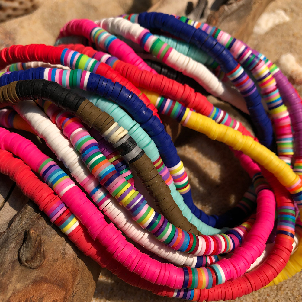 Personalized Clay Disc Collarbone Chain For Beach Casual Style_voghion.com
