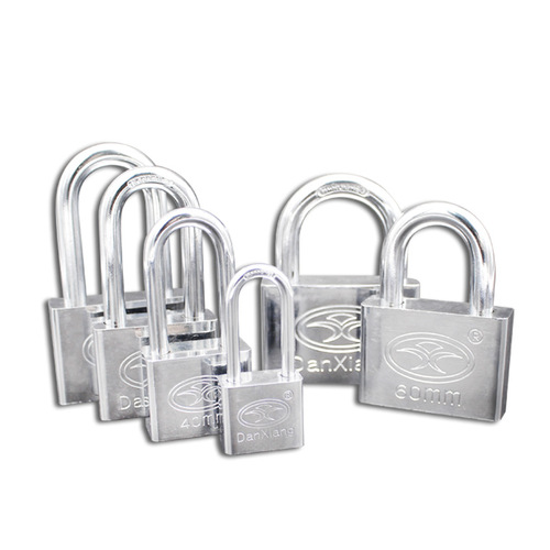 Jinrongda Pujiang padlock 40mm blade iron padlock management lock unlocking square imitation stainless steel padlock