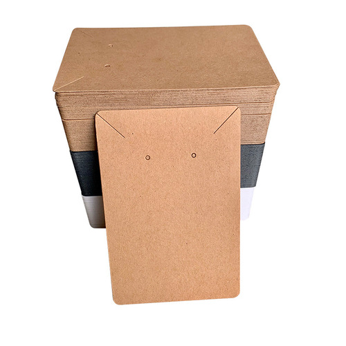 Vintage black white card leather paper jewelry card earrings necklace packaging card paper 6*9cm can be sent on behalf 