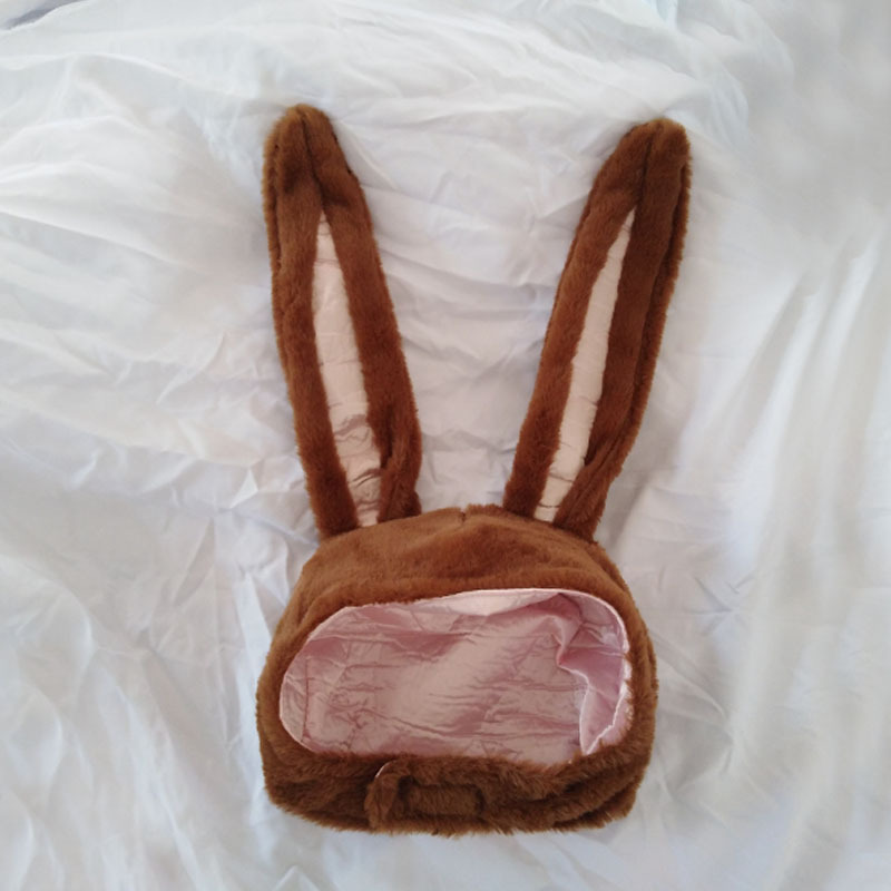 Actuando chica suave, felpa, Lin Xiaozhai, el mismo estilo, orejas de conejo, sombrero, capucha de conejo, accesorios fotográficos, accesorios fotográficos