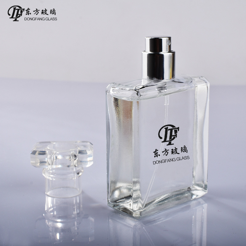 厂家现货 50ml方形香水瓶 扁方形香水瓶 coco同款卡口喷雾香水瓶