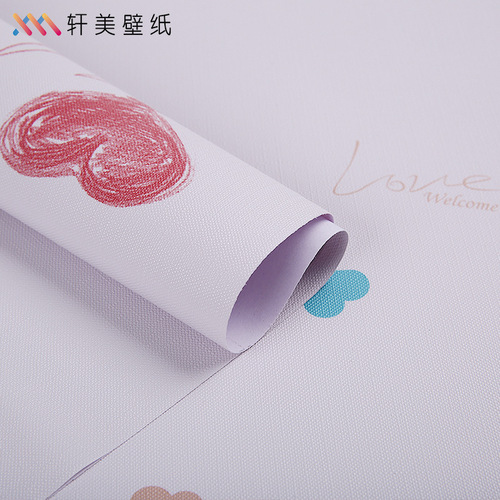 Waterproof wallpaper self-adhesive wallpaper pink fresh and warm girls' bedroom dormitory self-adhesive wallpaper drawer stickers