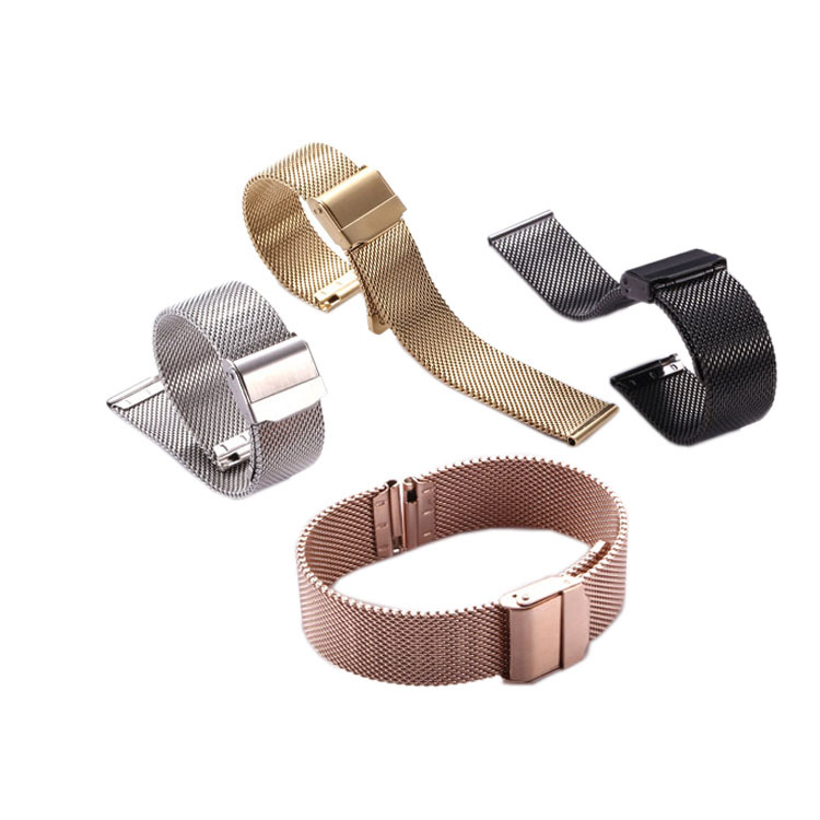 Aplicable a DW Huawei Samsung Apple iwatch banda de malla de acero inoxidable banda de reloj inteligente de metal al por mayor en stock