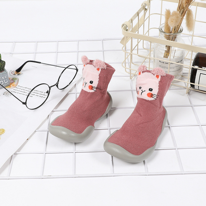 Calcetines con suela para bebés de 1-5 años, antideslizantes, para primeros pasos y suelos interiores