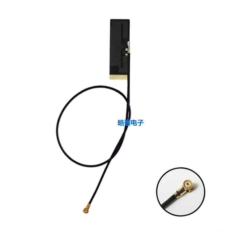 2.4G WIFI 蓝牙小尺寸黑膜FPC软天线 模块天线IPEX三代小接口0.81
