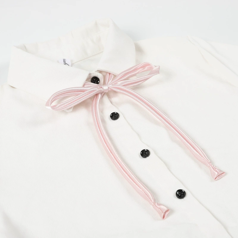 Japanese uniform, round shirt, multicoloured megaphone