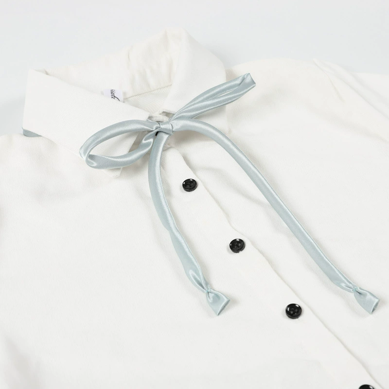 Japanese uniform, round shirt, multicoloured megaphone