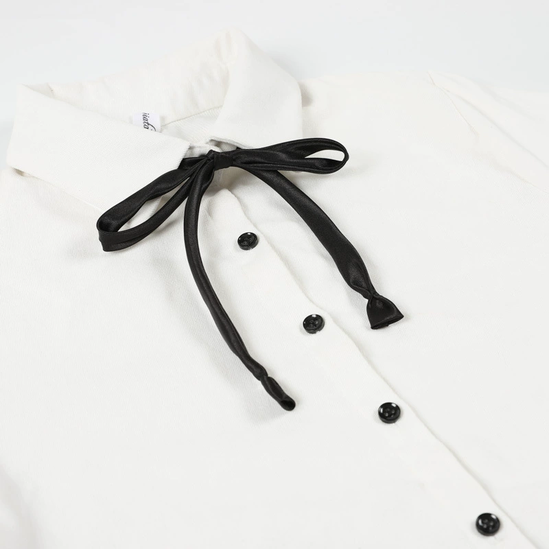 Japanese uniform, round shirt, multicoloured megaphone