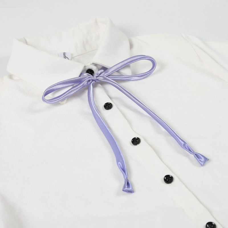 Japanese uniform, round shirt, multicoloured megaphone