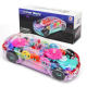 Douyin the same electric universal transparent gear concept car colorful light music Children's electric toy car cross-border