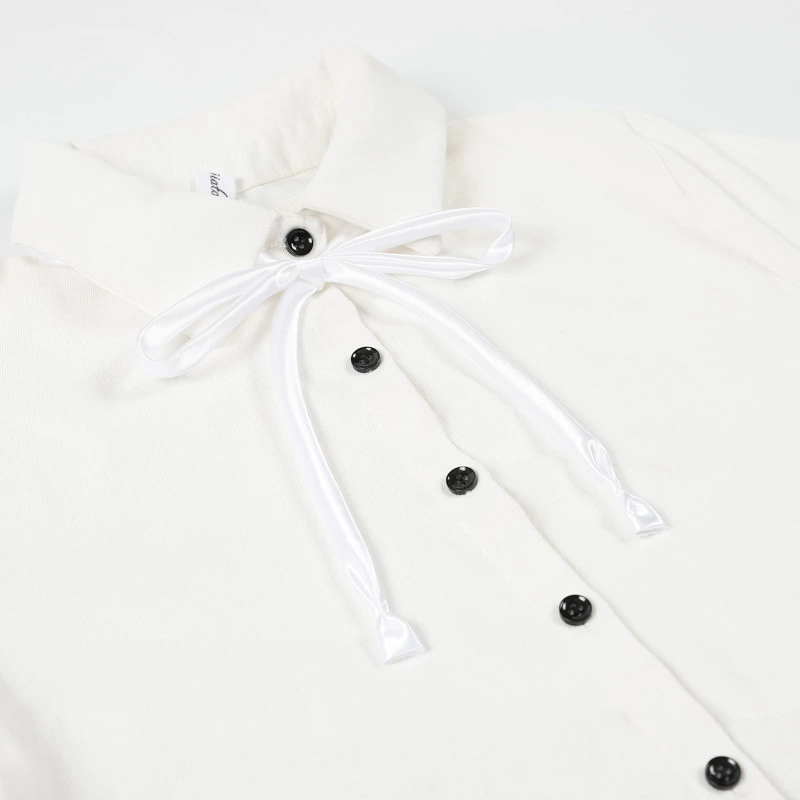 Japanese uniform, round shirt, multicoloured megaphone