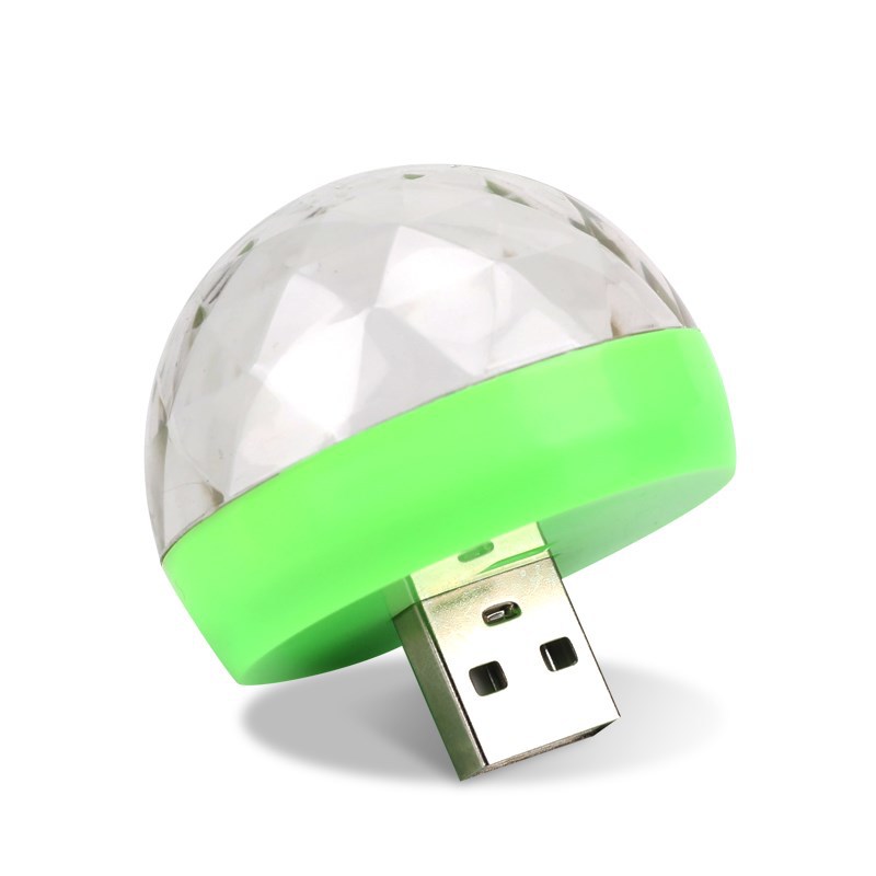 Pequeña bola mágica, luz de cristal LED, teléfono móvil, control de voz, colorido, cambio de color, linterna USB, acertijo, escenario, bar DJ, coche, luz puddy