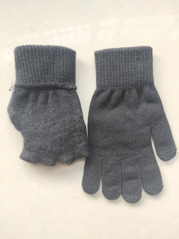Shunzun Knitting Factory suministra directamente guantes a rayas para teléfonos móviles con pantalla táctil, guantes abrigados con pantalla táctil de acrílico de invierno