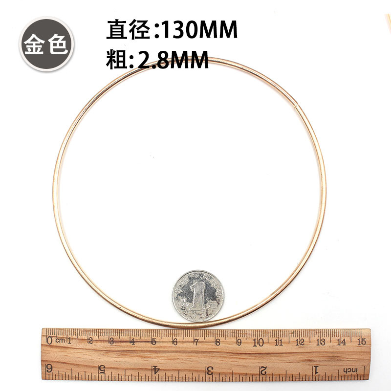 DIY Dream Catcher material hecho a mano accesorios de ropa accesorios de boda anillo de oro de hierro galvanizado anillo de hierro en stock al por mayor