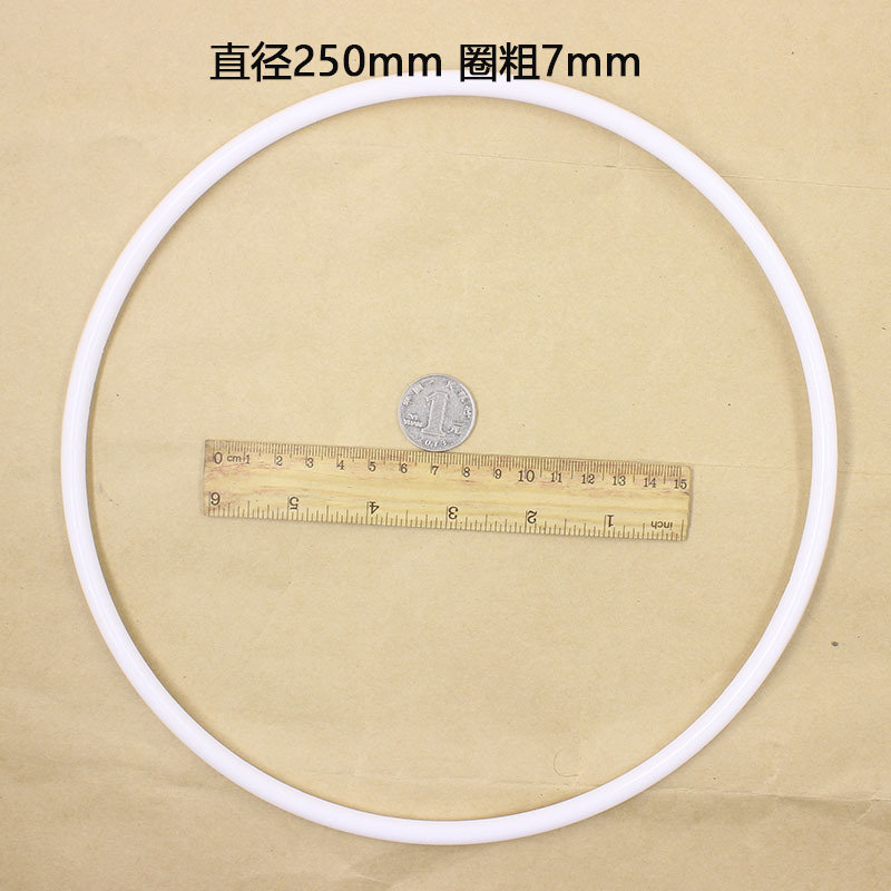 Diy boda sueño colector plástico blanco anillo diámetro del alambre PP material de protección del medio ambiente 50-350mm
