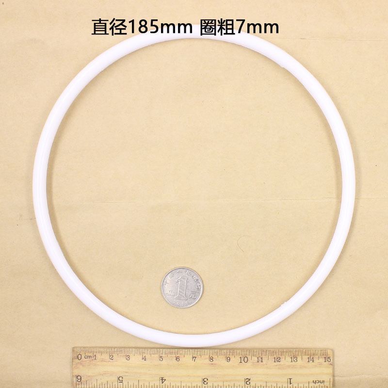 Diy boda sueño colector plástico blanco anillo diámetro del alambre PP material de protección del medio ambiente 50-350mm