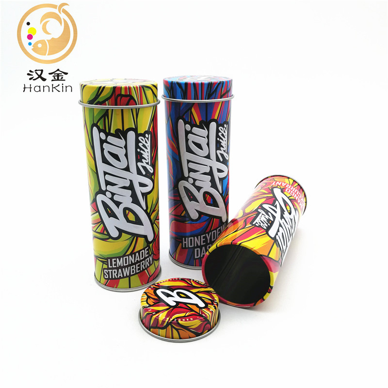 马来西亚烟油瓶装铁盒 秋梨膏棒棒糖圆形小铁盒 HK保心安油鐵盒