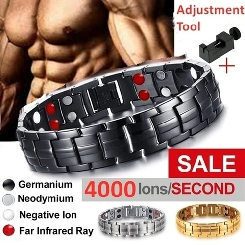 Longrui wish cross-border detachable double row magnet men's bracelet European and American couple health bracelet
