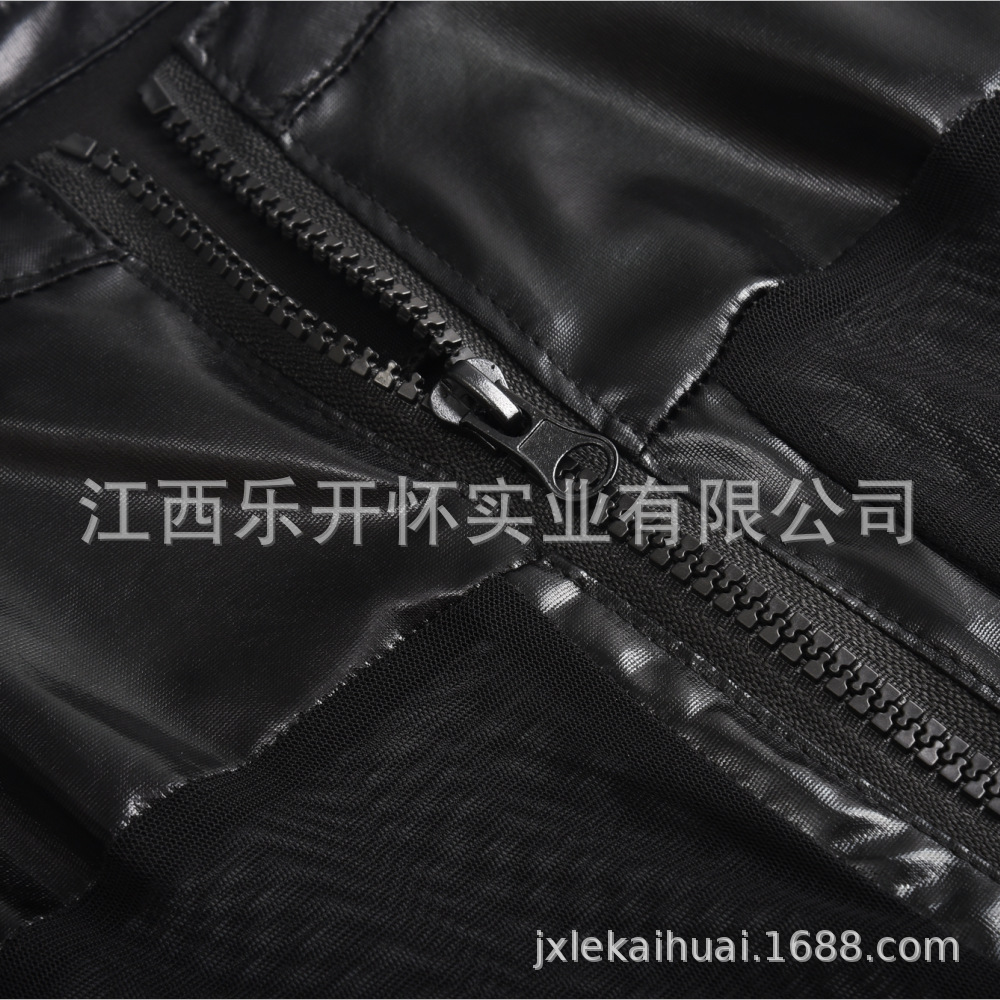 Los hombres de Europa y América sexy lingerie charol malla costura jumpsuit discoteca etapa DS rendimiento ropa Ventas Directas la fábrica