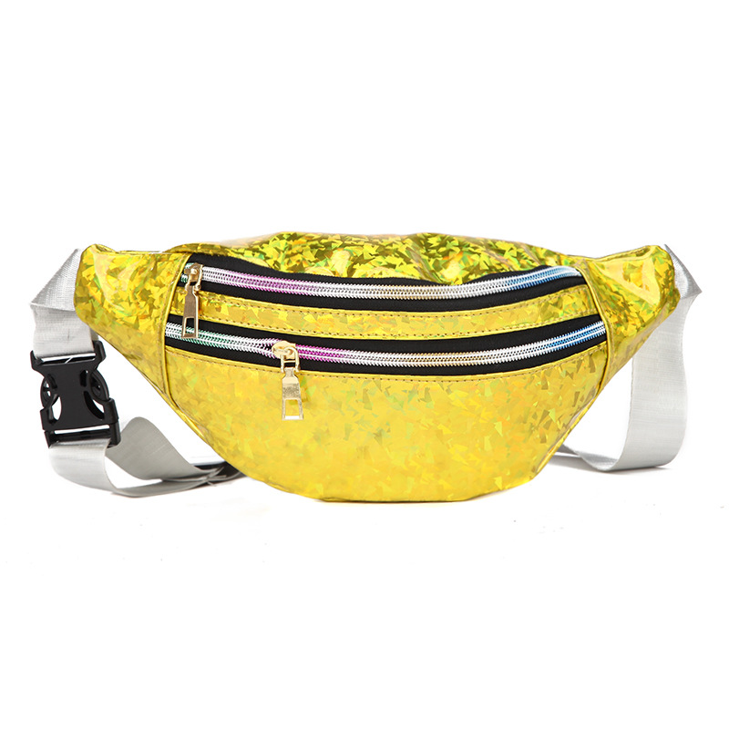 Riñonera y Pechera Multifuncional de Lentejuelas Láser PU Impermeable para Viajes y Actividades al Aire Libre image 10