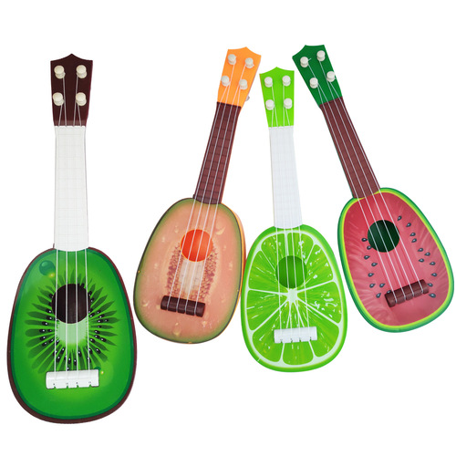 Children's fruit guitar can play mini ukulele musical instrument small guitar street stall toys export wholesale