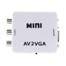 av转vga视频转换器 AV2VGA  电视转电脑 TV TO PC MINI AV TO VGA