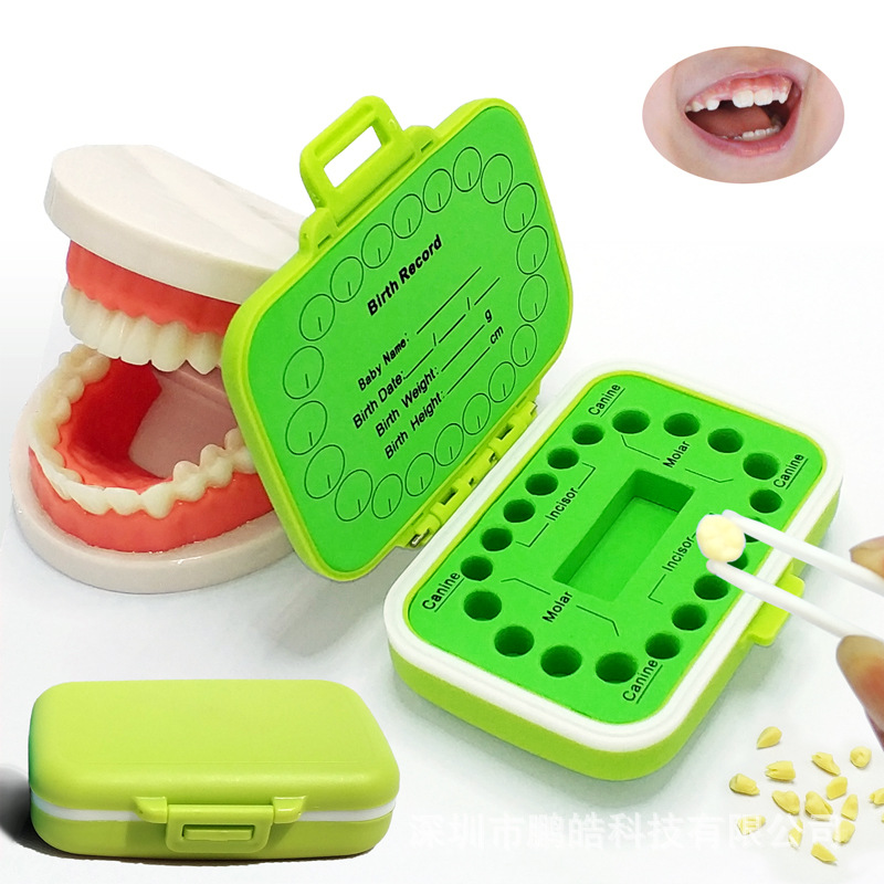 Newborn baby keepsake plastic baby hair and milk teeth collection and storage box, creative children's gifts wholesale g