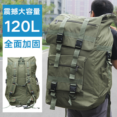 120L military enthusiast backpack for men, large-capacity hiking outdoor backpack, travel climbing double shoulder bag, waterproof travel luggage bag