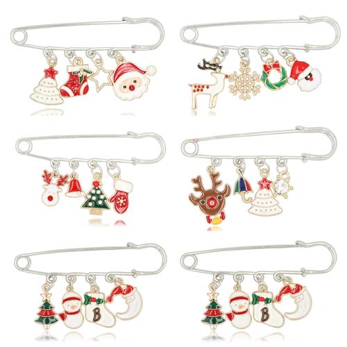 Waist-tightening artifact animal cute cartoon brooch female tightening anti-exposure pin Christmas collar pin jewelry accessories buckle pin